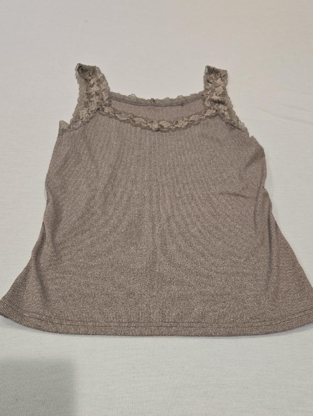 SHEIN Lace-Trim Ribbed Camisole